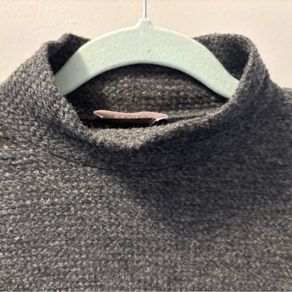 Everly Charcoal Mock Neck Sweater Dress - Picture 5 of 12